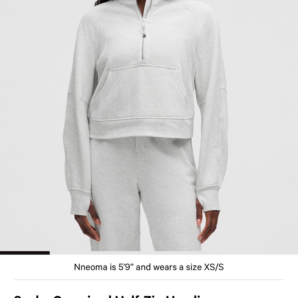 Women's Gray Half-Zip Sweatshirt